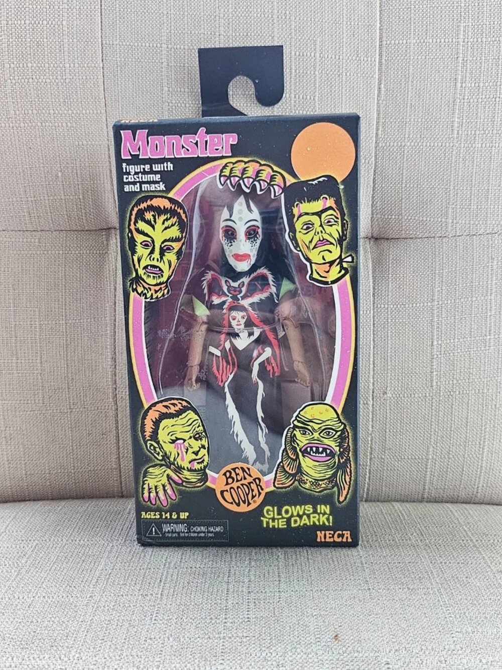 Monster Vampire Girl Figure With Costume and Mask NECA Glow in Dark New